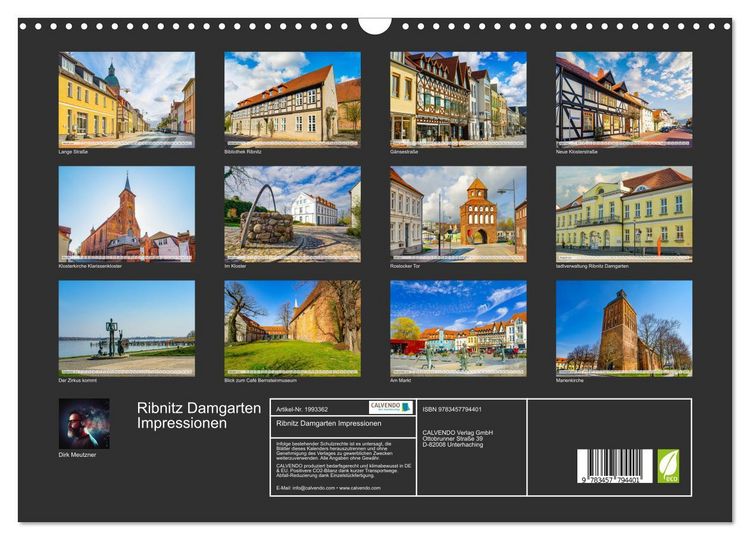 Produktbild: Ribnitz Damgarten Impressionen (Wandkalender 2026 DIN A3 quer), CALVENDO Monatskalender