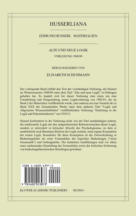 Produktbild: Alte und Neue Logik