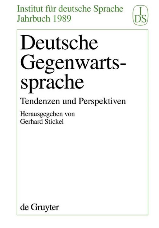 Produktbild: Deutsche Gegenwartssprache