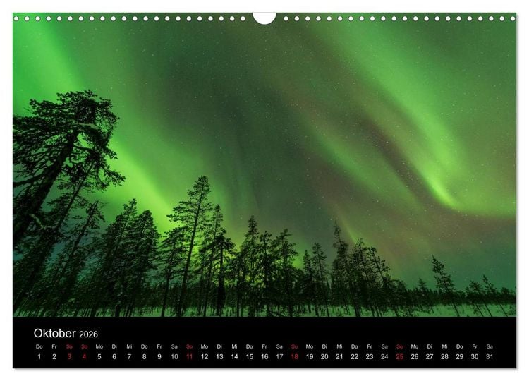 Produktbild: Nordlichter (Wandkalender 2026 DIN A3 quer), CALVENDO Monatskalender