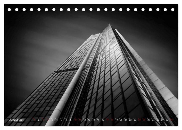 Produktbild: Monochrome Architektur (Tischkalender 2026 DIN A5 quer), CALVENDO Monatskalender