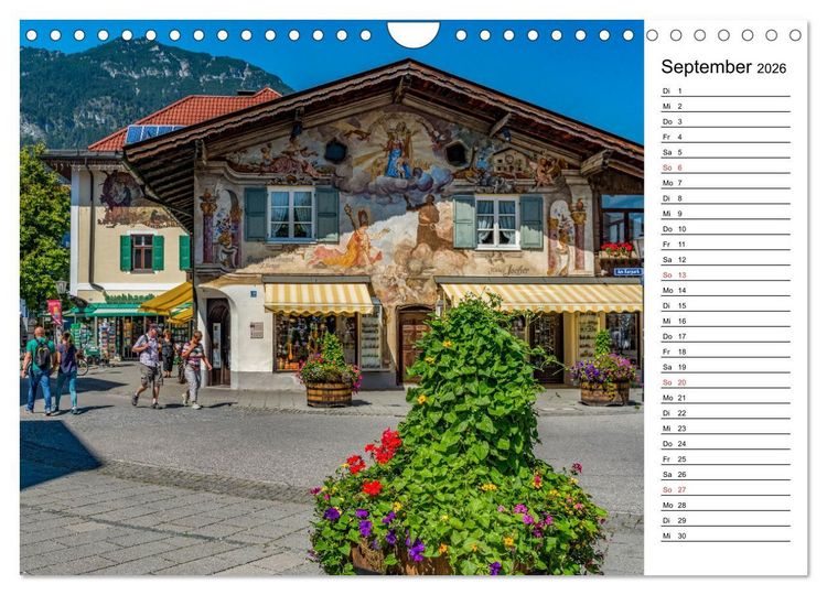 Produktbild: Garmisch-Partenkirchen - Bayerischer Charme im Werdenfelser Land (Wandkalender 2026 DIN A4 quer), CALVENDO Monatskalender