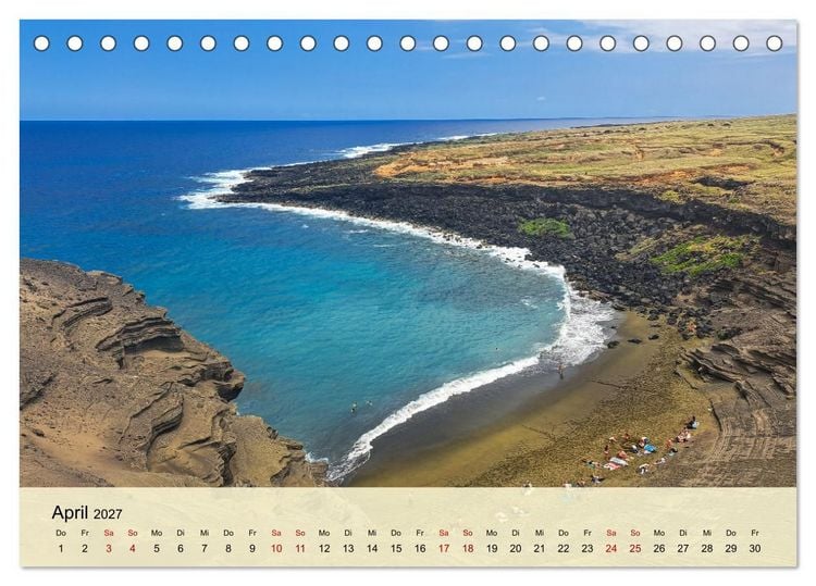 Produktbild: Hawaii - Eindr&uuml;cke von Big Island, Kauai & Oahu (Tischkalender 2027 DIN A5 quer), CALVENDO Monatskalender