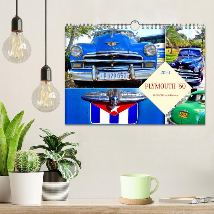 Produktbild: PLYMOUTH '50 - Ein US-Oldtimer in Havanna (Wandkalender 2026 DIN A4 quer), CALVENDO Monatskalender