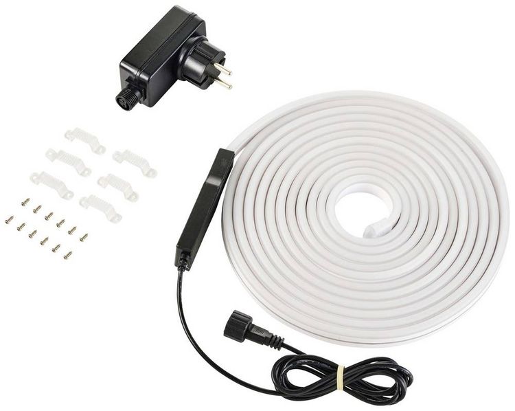 Produktbild: Sygonix SY-4980312 LED-Streifen mit Stecker 230V 5m RGB, Warmwei&szlig; 1St.