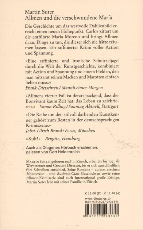Produktbild: Allmen und die verschwundene Mar&iacute;a