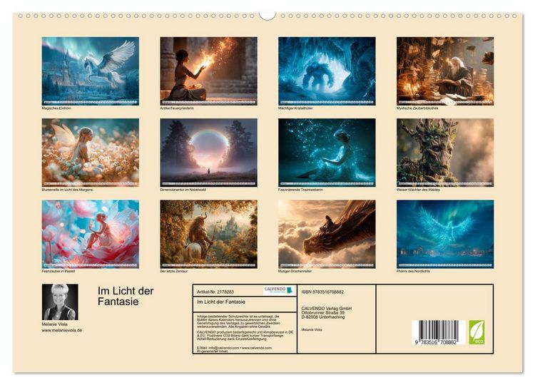Produktbild: Im Licht der Fantasie (hochwertiger Premium Wandkalender 2026 DIN A2 quer), Kunstdruck in Hochglanz