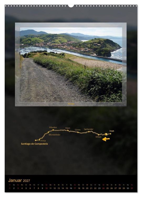 Produktbild: Camino del Norte (Wandkalender 2027 DIN A2 hoch), CALVENDO Monatskalender