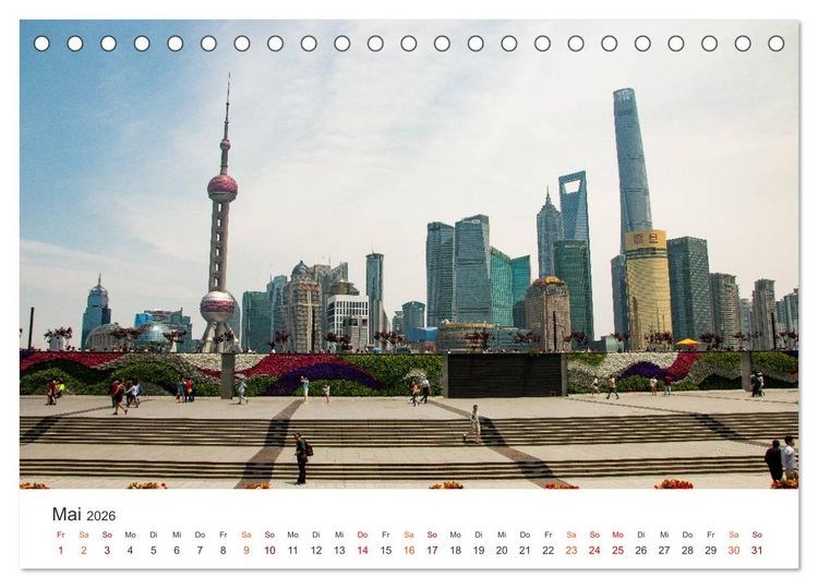 Produktbild: China - Tradition und Moderne (Tischkalender 2026 DIN A5 quer), CALVENDO Monatskalender