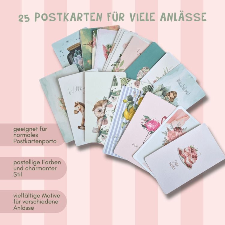 Produktbild: Postcard Box - Lovely Pastel