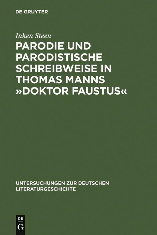Produktbild: Parodie und parodistische Schreibweise in Thomas Manns 'Doktor Faustus'