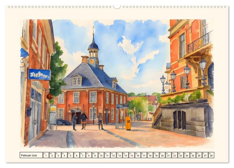 Produktbild: Herz Ostfrieslands - Zauberhaftes Leer (hochwertiger Premium Wandkalender 2026 DIN A2 quer), Kunstdruck in Hochglanz