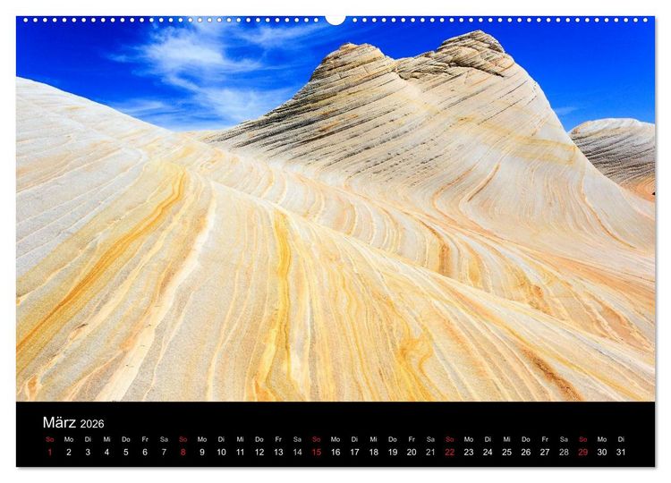 Produktbild: Sand und Stein 2026 (Wandkalender 2026 DIN A2 quer), CALVENDO Monatskalender
