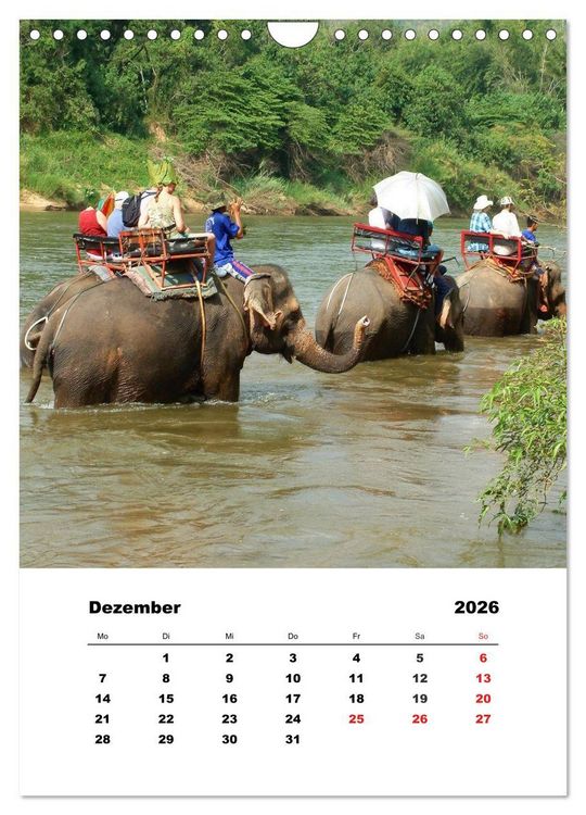 Produktbild: Thailand - Eine kleine Rundreise (Wandkalender 2026 DIN A4 hoch), CALVENDO Monatskalender