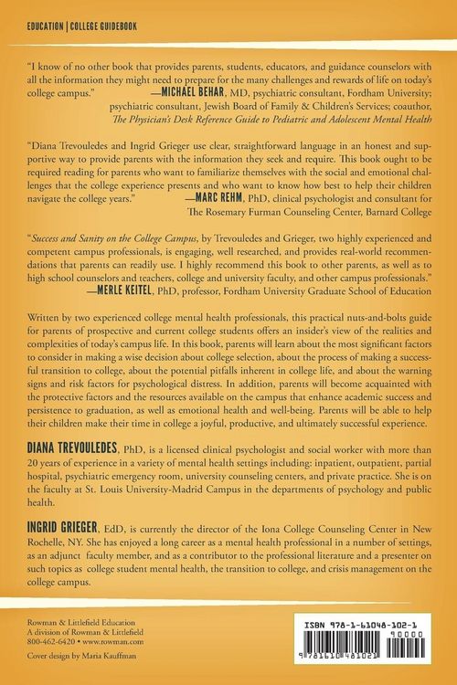 Produktbild: Success and Sanity on the College Campus