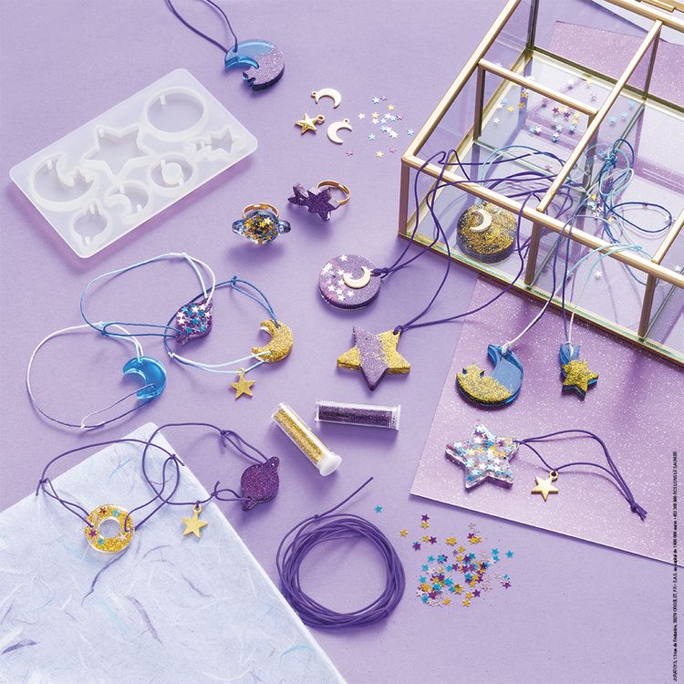 Produktbild: Galaktischer Harzschmuck zum Selbermachen (14 Schmuckst&uuml;cke)