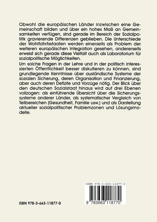 Produktbild: Wohlfahrtsstaaten im Vergleich