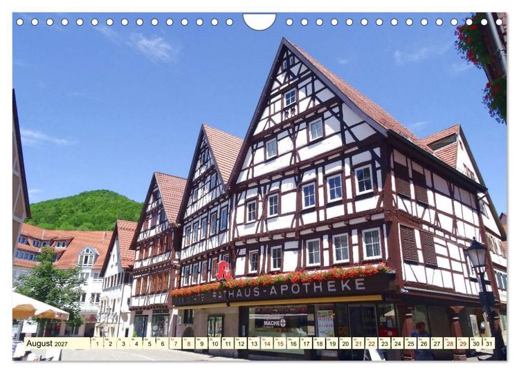 Produktbild: Unterwegs in Bad Urach (Wandkalender 2027 DIN A4 quer), CALVENDO Monatskalender