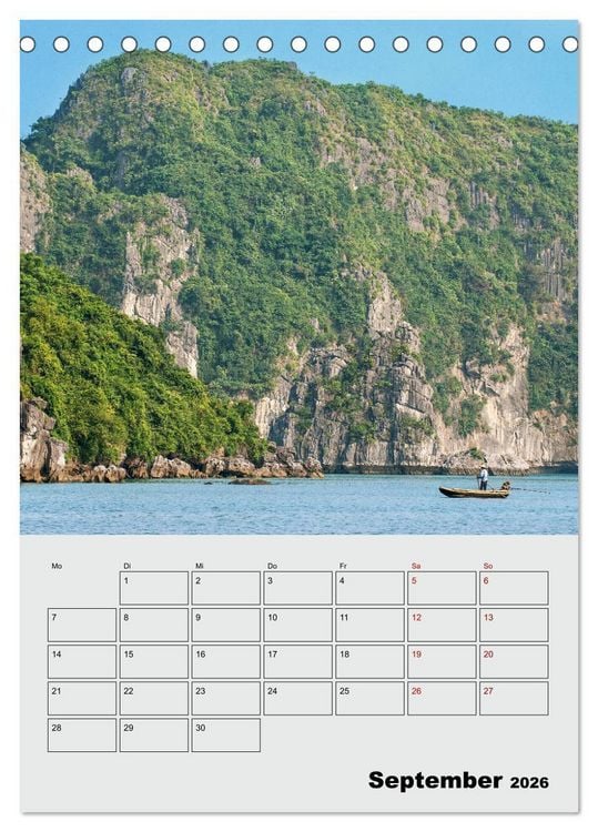 Produktbild: VIETNAM - Mein Urlaubsplaner (Tischkalender 2026 DIN A5 hoch), CALVENDO Monatskalender