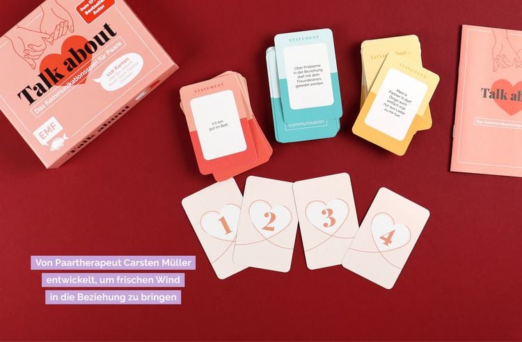 Produktbild: Kartenspiel: Talk about &ndash; Das Kommunikationsspiel f&uuml;r Paare