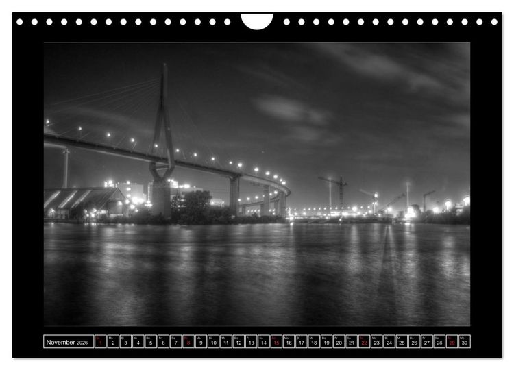 Produktbild: Hamburg Kuntergrau (Wandkalender 2026 DIN A4 quer), CALVENDO Monatskalender