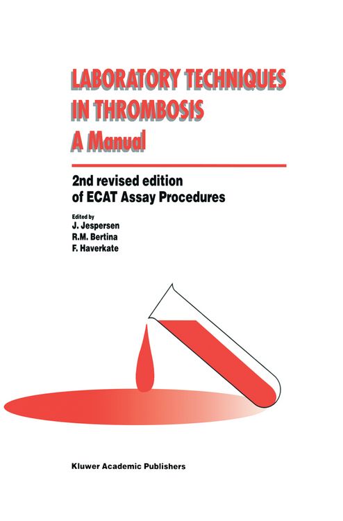 Produktbild: Laboratory Techniques in Thrombosis &mdash; a Manual