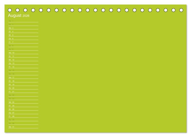 Produktbild: Bastel-Geburtstagskalender gr&uuml;n / Geburtstagskalender (Tischkalender 2026 DIN A5 quer), CALVENDO Monatskalender