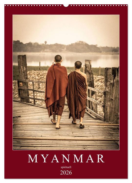 Produktbild: MYANMAR SPIRITUELL 2026 (Wandkalender 2026 DIN A2 hoch), CALVENDO Monatskalender