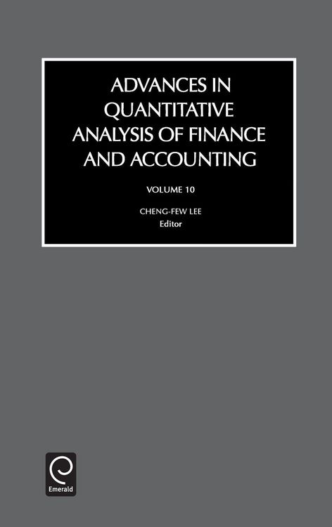 Produktbild: Advances in Quantitive Analysis of Finance and Accounting