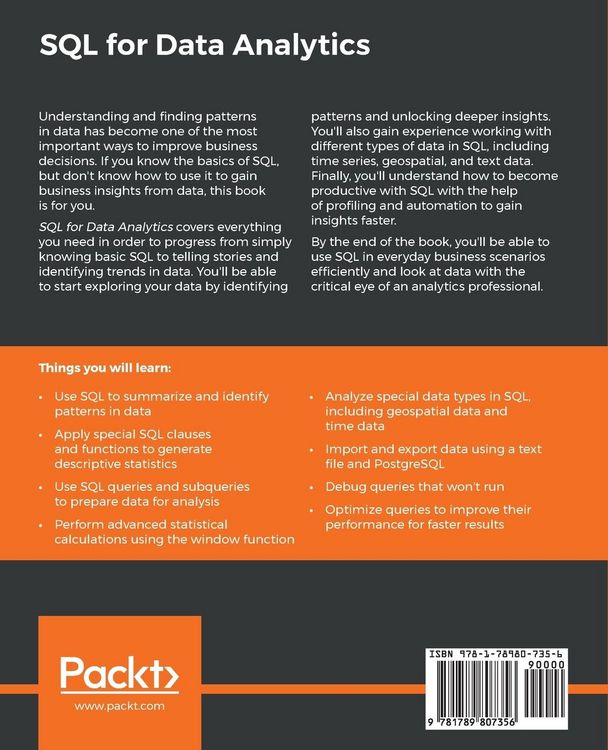 Produktbild: SQL for Data Analytics