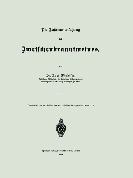 Produktbild: Die Zusammensetzung des Zwetschenbranntweines