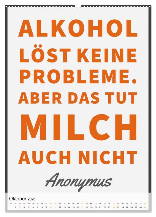 Produktbild: Dichter als Goethe - Der literarische Alkohol-Kalender (Wandkalender 2026 DIN A2 hoch), CALVENDO Monatskalender
