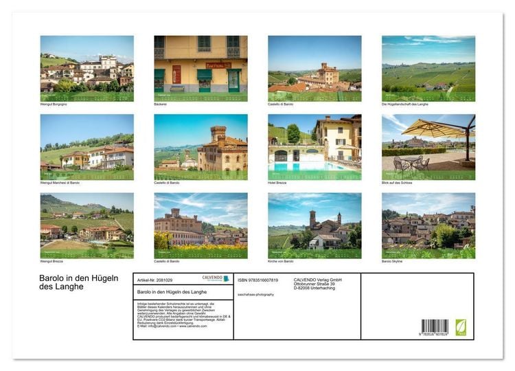 Produktbild: Barolo in den H&uuml;geln des Langhe (Wandkalender 2026 DIN A2 quer), CALVENDO Monatskalender