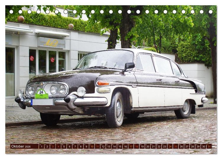 Produktbild: Damals war's - Oldtimer der F&uuml;nfziger bis Achtziger Jahre (Tischkalender 2026 DIN A5 quer), CALVENDO Monatskalender