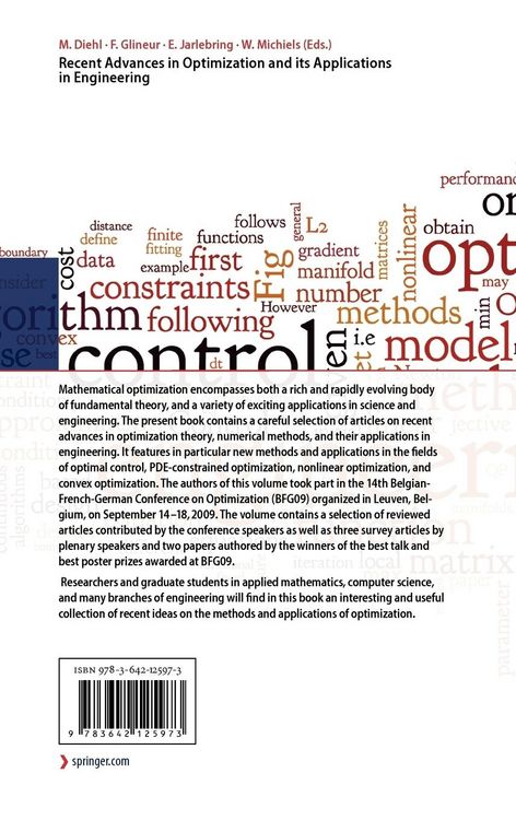 Produktbild: Recent Advances in Optimization and its Applications in Engineering