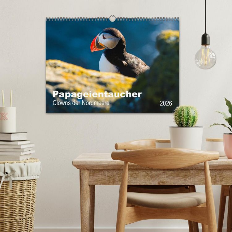 Produktbild: PAPAGEIENTAUCHER - Clowns der Nordmeere (Wandkalender 2026 DIN A3 quer), CALVENDO Monatskalender