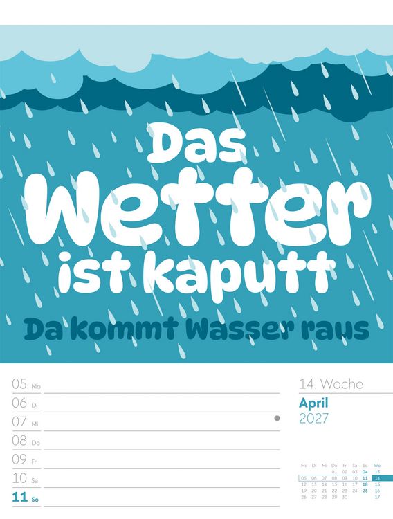 Produktbild: Klartext Spr&uuml;chekalender Wochenplaner 2027