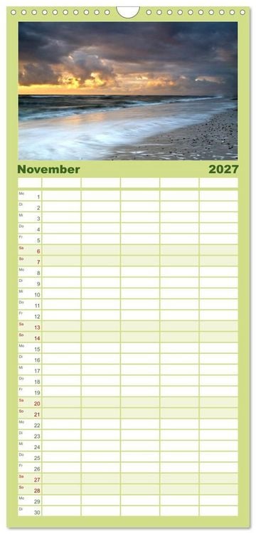 Produktbild: Familienplaner 2027 - Die Insel R&ouml;m&ouml; mit 5 Spalten (Wandkalender, 21 x 45 cm) CALVENDO