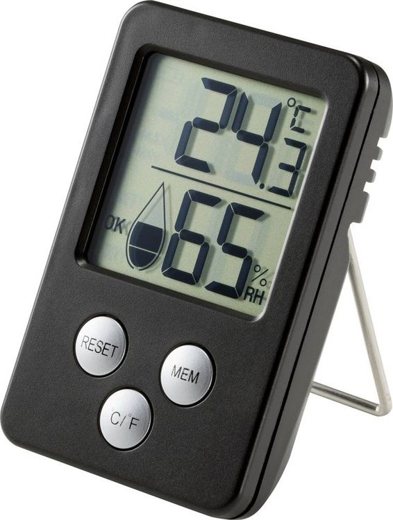 Produktbild: Thermo-/Hygrometer Schwarz E0130