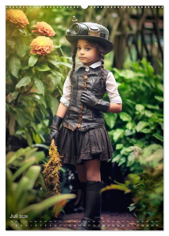 Produktbild: Steampunk Kinderwelt (hochwertiger Premium Wandkalender 2026 DIN A2 hoch), Kunstdruck in Hochglanz