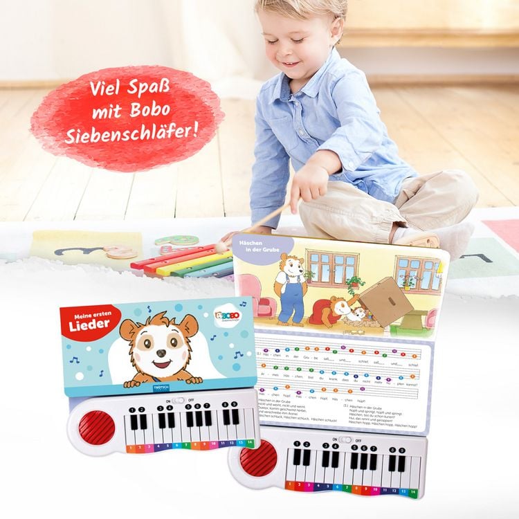 Produktbild: Tr&ouml;tsch Bobo Siebenschl&auml;fer Klavierbuch Meine ersten Lieder Soundbuch Liederbuch