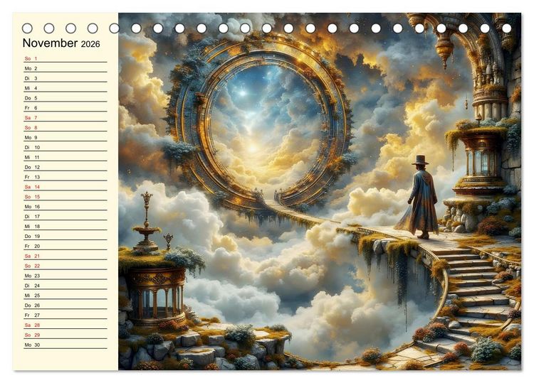 Produktbild: Flucht ins Wunder (Tischkalender 2026 DIN A5 quer), CALVENDO Monatskalender