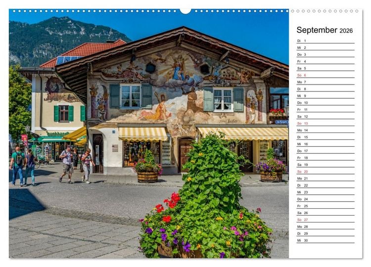 Produktbild: Garmisch-Partenkirchen - Bayerischer Charme im Werdenfelser Land (Wandkalender 2026 DIN A2 quer), CALVENDO Monatskalender