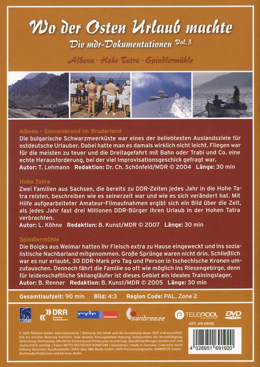Produktbild: Wo der Osten Urlaub machte Vol. 3 - Albena/Hohe Tatra/Spindlerm&uuml;hle