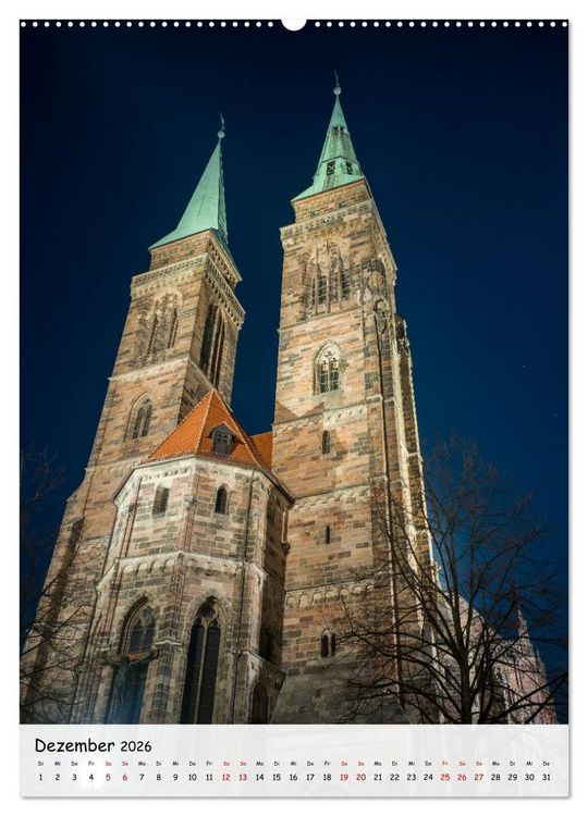 Produktbild: N&uuml;rnberg - Die faszinierende historische Altstadt (hochwertiger Premium Wandkalender 2026 DIN A2 hoch), Kunstdruck in Hochglanz