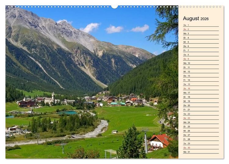 Produktbild: S&uuml;dtirol - Zwischen Ortler und Dolomiten (Wandkalender 2026 DIN A2 quer), CALVENDO Monatskalender