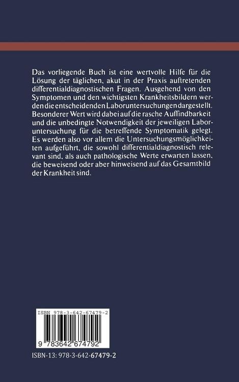 Produktbild: Laboruntersuchungen nach Symptomen und Krankheiten