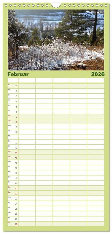 Produktbild: Familienplaner 2026 - Jahreszeiten mit 5 Spalten (Wandkalender, 21 x 45 cm) CALVENDO
