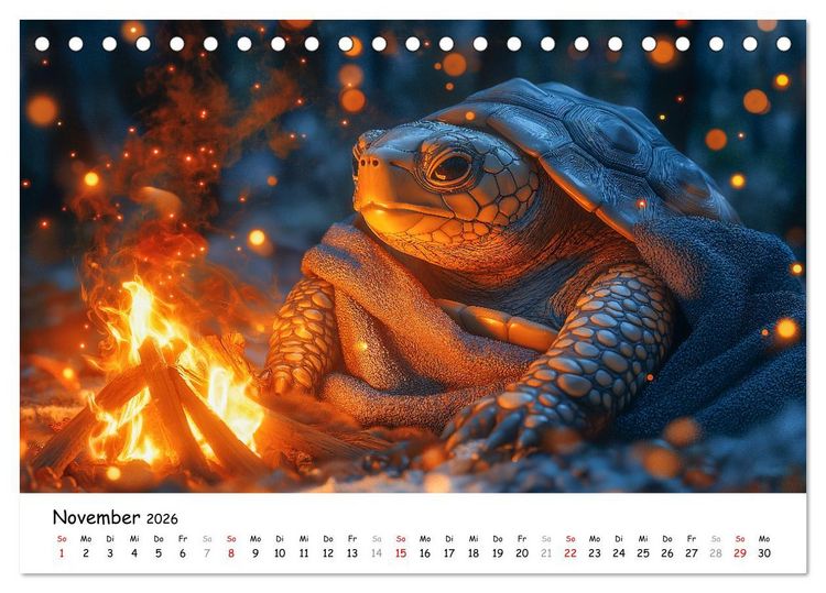 Produktbild: CHILL MAL - Entspannte Schildkr&ouml;ten beim Faulenzen (Tischkalender 2026 DIN A5 quer), CALVENDO Monatskalender