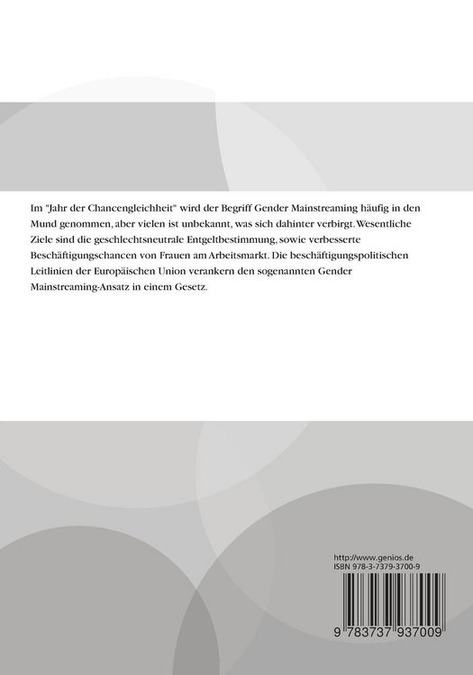 Produktbild: Gender Mainstreaming